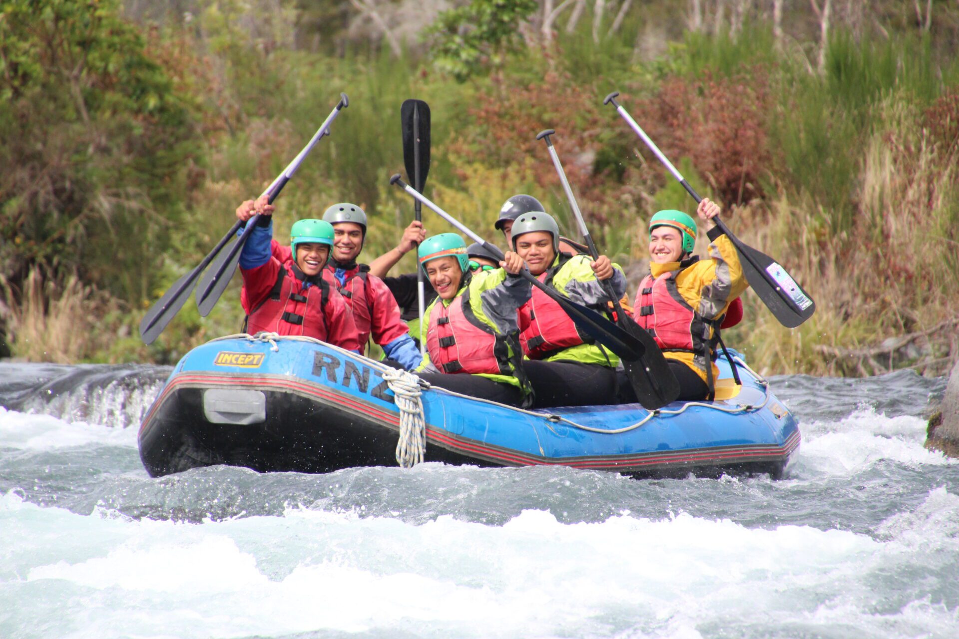 river rafting at pathways offsite trip